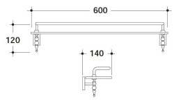 Полочка стеклянная Globo Paestum (PAMC47) хром