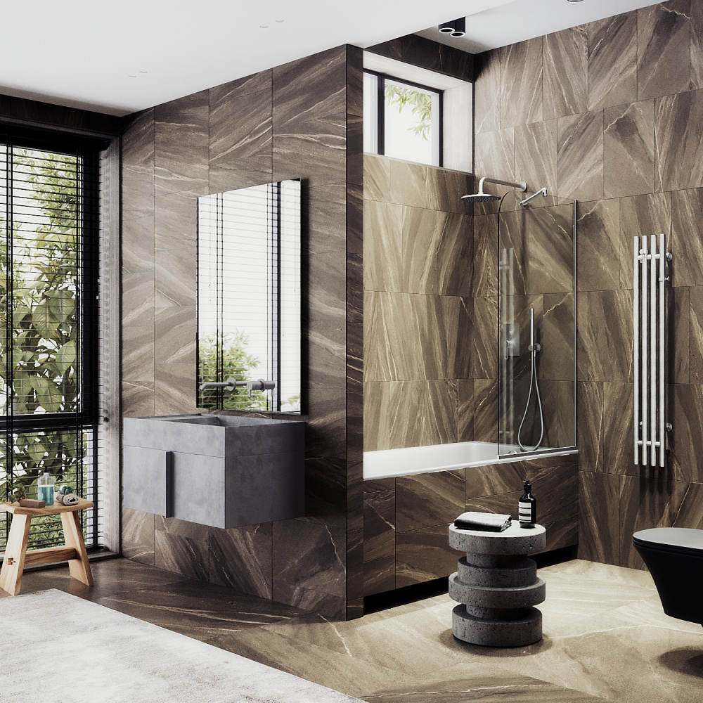Фото Шторка на ванну Maybah Glass MGV-62-5у в узком профиле