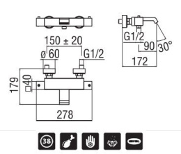 NOBILI Solido F SF00010/1CR Термостат для ванны (хром)