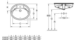 Фото Раковина встраиваемая 614800R1 VILLEROY&BOCH GRANGRACIA