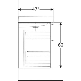 Geberit iCon 840362000 Тумба для раковины, с ящиками выдвижными