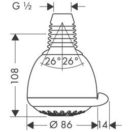 Верхний душ Hansgrohe Croma (28443000)