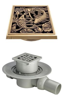 Фото Душевой трап Viega Advantix (557119+21980) бронза, серый