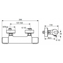Ideal Standard Ceratherm 100 New A4618AA термостат для душа