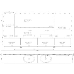 Фото Antonio Lupi NEUTROLED NEUTROLED90W.216 Зеркало 2160х900х25 мм., с блестящей кромкой, с белой светод