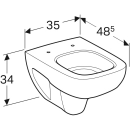Унитаз подвесной Geberit Renova Compact 206145000 укороченный