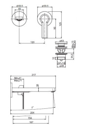 FIMA Carlo Frattini Mast F3141LX8CR Смеситель для раковины