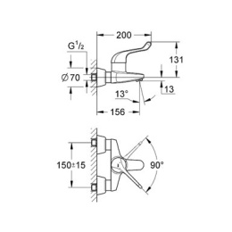 Смеситель Grohe Euroeco Speсial 32794000 для раковины медицинский