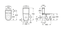 Чаша напольного унитаза Roca Inspira (342527000) белый