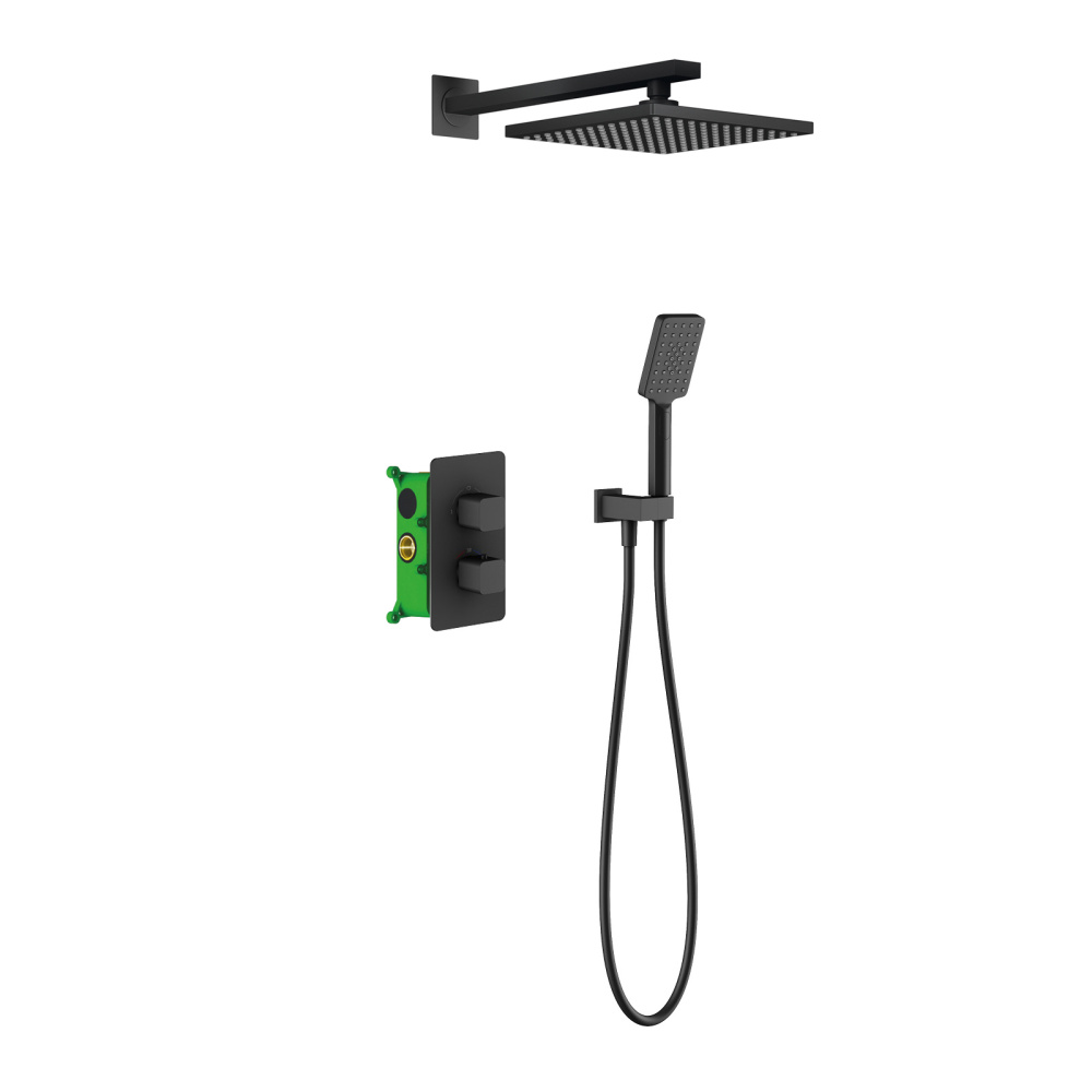 Фото Душевая система встроенная с термостатом Timo Petruma SX-5059/03SM черный
