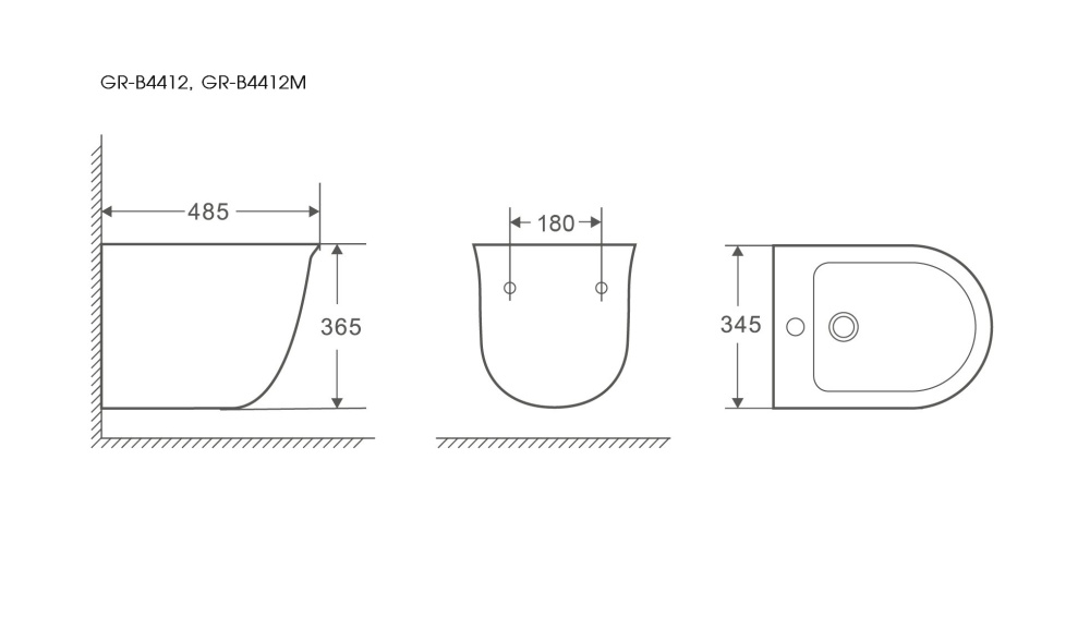 Фото Биде подвесное Grossman (GR-B4412M) белый, матовый