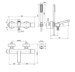 Смеситель для ванны F4164CR FIMA Carlo Frattini Nomos Go