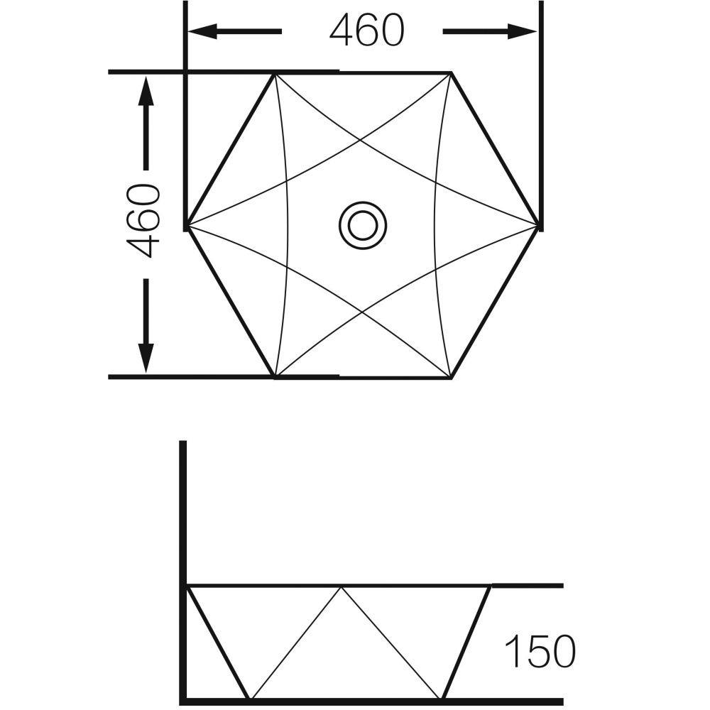 Раковина 46 см Grossman (GR-3029) белый