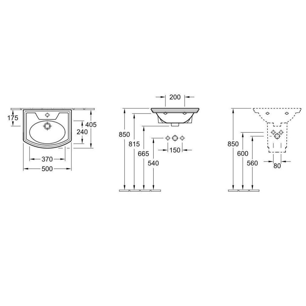 Раковина 735050R1 VILLEROY&BOCH CENTURY