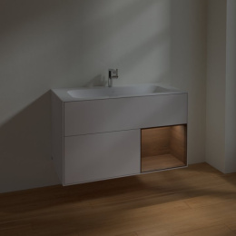 Villeroy Boch Finion F040GNGF Тумба под раковину 996х498 мм (walnut veneer/glossy white)