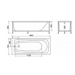 Фото Акриловая ванна 160x70 BelBagno (BB102-160-70), округлая