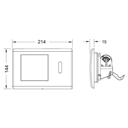 Клавиша смыва Tece TECEplanus (9240353) серый