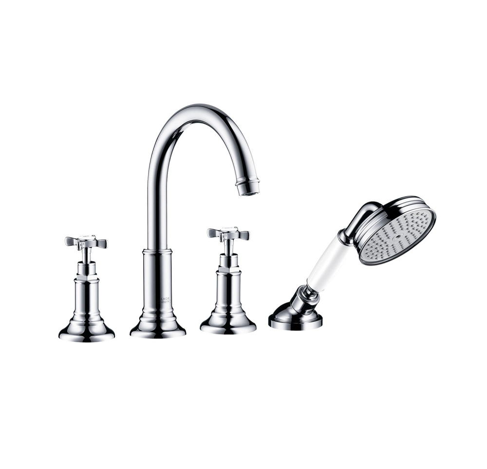 Фото AXOR Montreux 16544000 Смеситель для ванны, монтаж на плиточный бортик (хром)