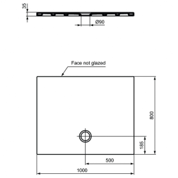 Душевой поддон 100X80 см Ideal Standard STRADA T2573YK