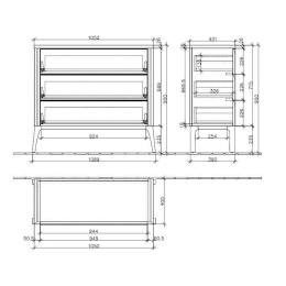 Тумба A2260000 VILLEROY&BOCH BELLEVUE, 1090х950х400 мм