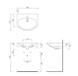 Ceramica CIELO Easy EASC62 - Раковина 62*49 см (белый)