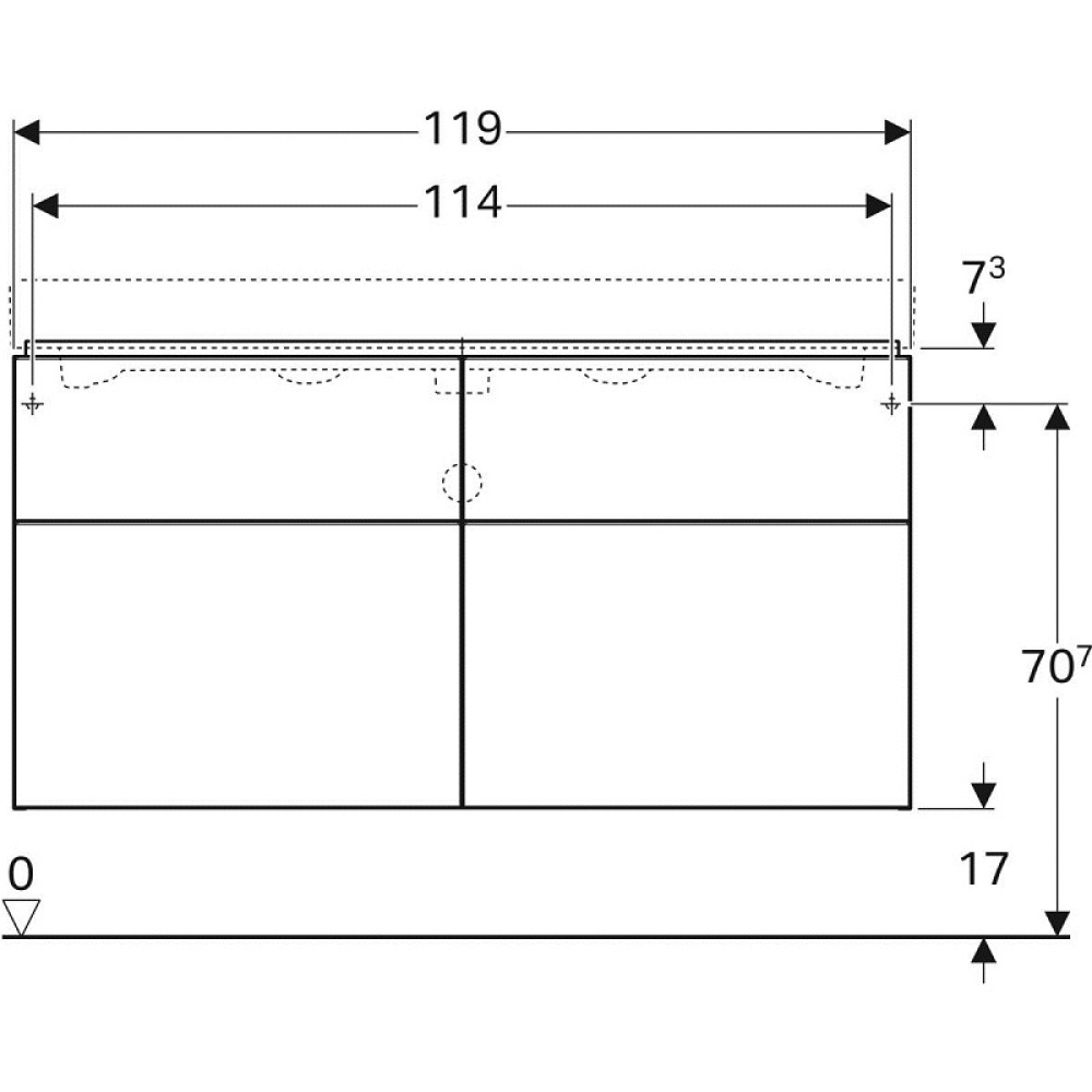 Фото Geberit iCon 840420000 Тумба для раковины, с ящиками выдвижными