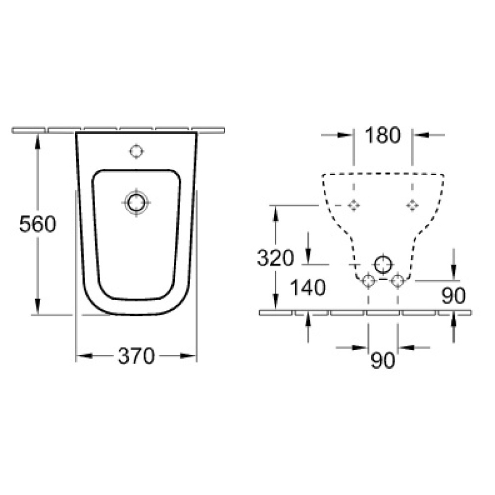 Биде подвесное 54070001 Villeroy&Boch Joyce
