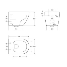 Фото Чаша подвесного унитаза с сиденьем BelBagno UNO BB3105CHR/SC