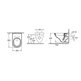 Подвесной унитаз Villeroy Boch O'Novo 566010R1