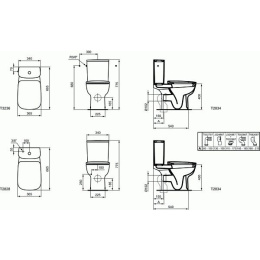 Унитаз компакт T283401 Ideal Standard Esedra