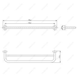 Фото MELANA 866 Двойная штанга для полотенец сатин хром MLN-866002