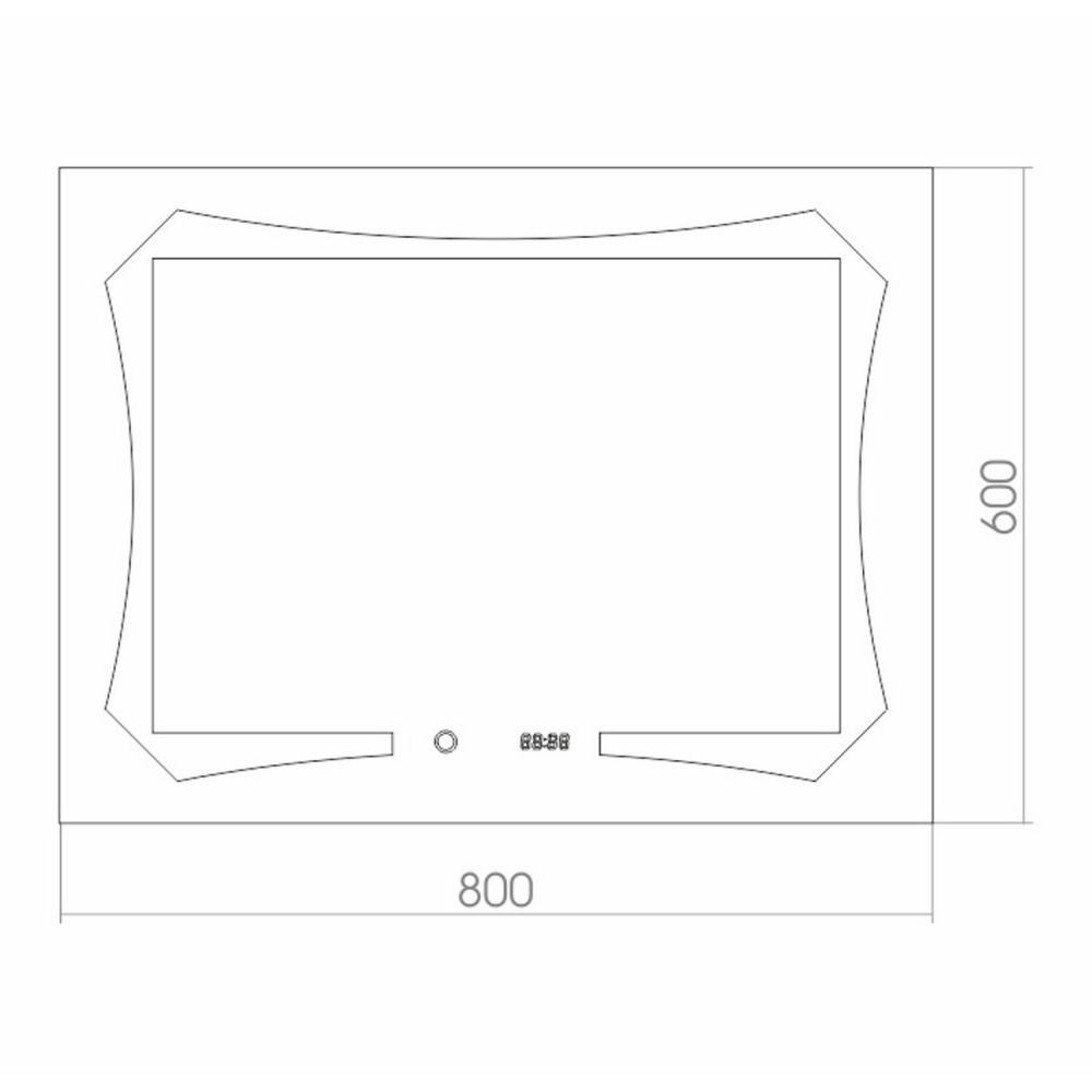 Зеркало с подсветкой MIXLINE Отто 800*600 (539782)