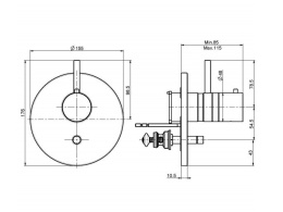 Термостат для ванны F4039X2CR FIMA Carlo Frattini FIMATHERM