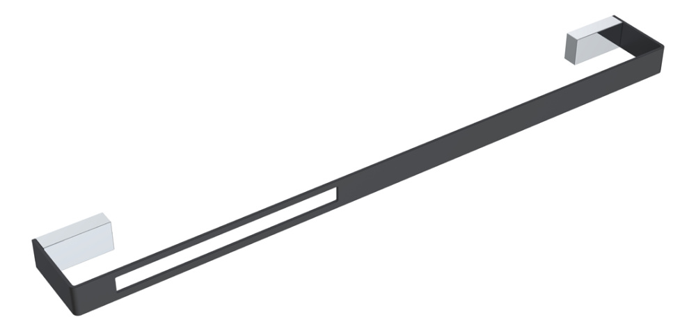 Фото Полотенцедержатель Boheme Q (10942-CR-B) хром, черный