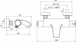 Фото Смеситель настенный Ravak Termo (X070046), хром