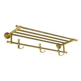 Фото Migliore Fortuna 27713 Полка-держатель д полотенец с 3-мя двойными крючками, бронза