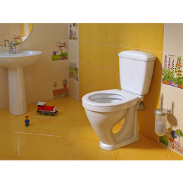 Унитаз-компакт детский белый 47901130032 Стандарт с сиреневой крышкой