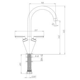 Фото Смеситель для кухни Paini Neptune 64CR572NPKM хром