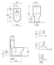Чаша унитаза Jacob Delafon Panache E1370-00