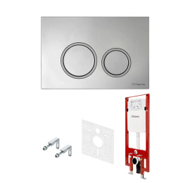 Система инсталляции для унитазов TECE TECEspring S955799 с панелью смыва TECEspring R хром