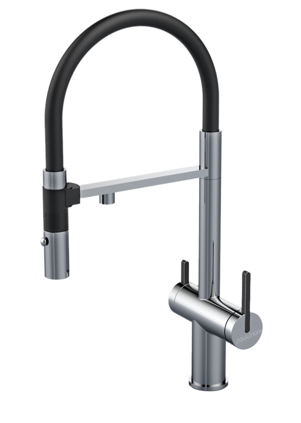 Смеситель для кухни Paulmark Gravity Gr213888-BS никель