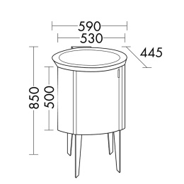 Burgbad Diva 2.0 Комплект напольной мебели 59x44.5x85 см, цвет белый