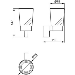 Ideal Standard Connect A9156AA Стакан для щеток