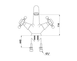 Фото Смеситель для раковины Timo Nelson (1911F gold)