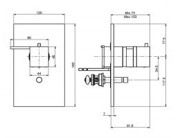 Термостат для ванны F4049X2CR FIMA Carlo Frattini FIMATHERM