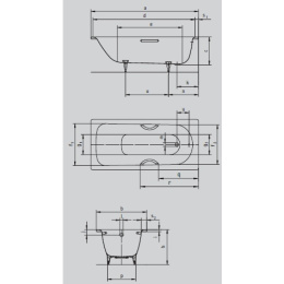 Стальная ванна 170х70 см Kaldewei Saniform Plus 363-1 111800010001