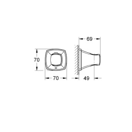Grohe Grandera 27969IG0 Держатель ручного душа, фиксированный