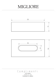 Фото Migliore COMPLEMENTI Контейнер Kleenex для салфеток 25,5x13x7h cm , бронза 21988