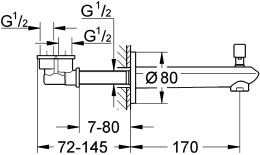Grohe Eurodisc Cosmopolitan 13279002 Излив, для ванны