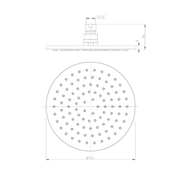 Omnires WG120CR Верхний душ D=20 см (хром)